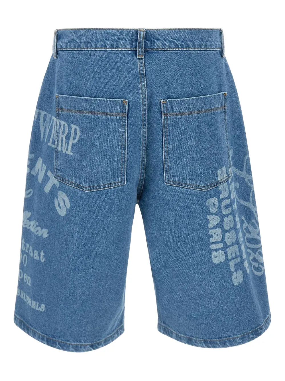Arte Antwerp printed denim shorts - Blauw