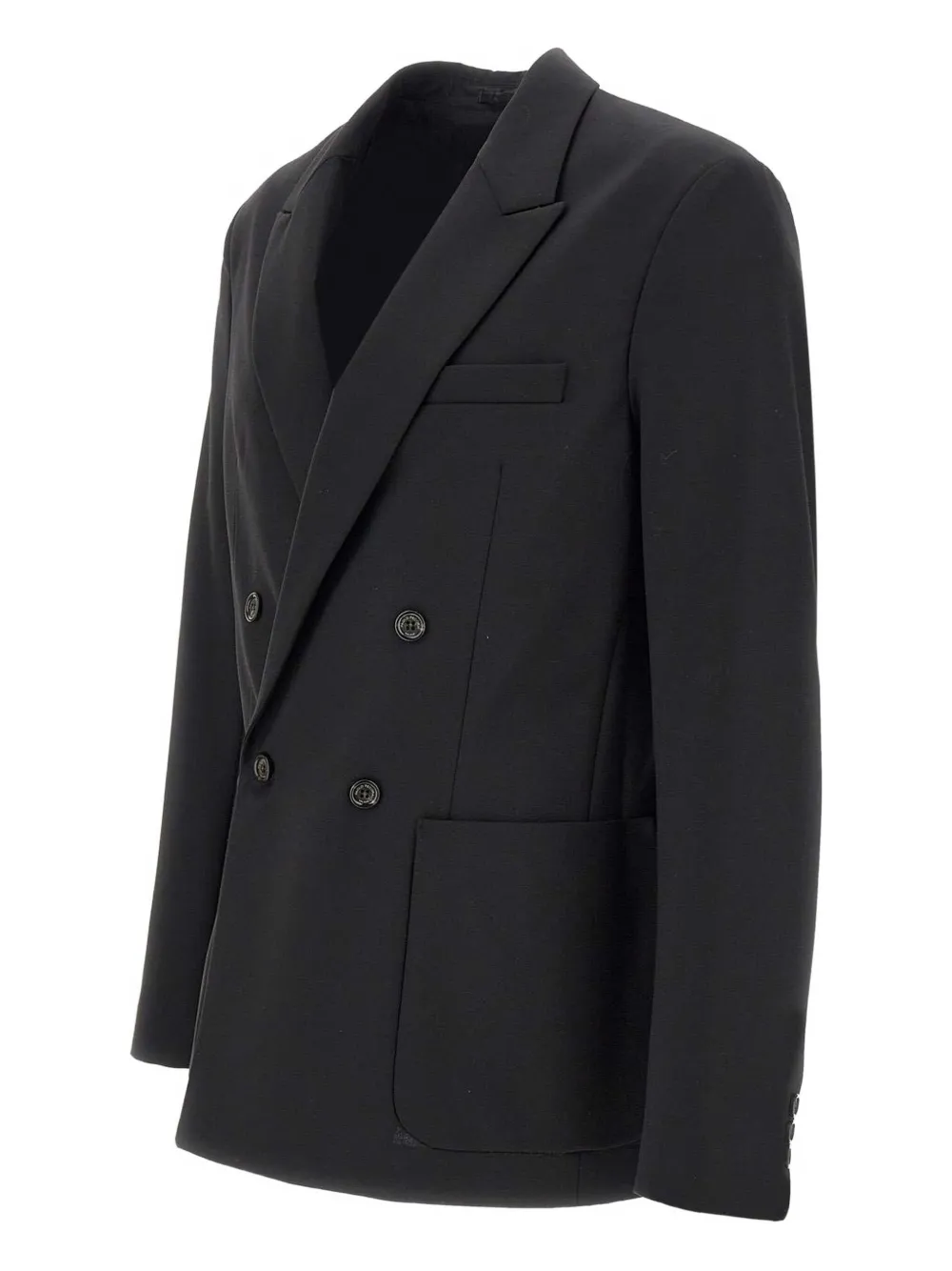 Paolo Pecora Blazer van wolblend Zwart