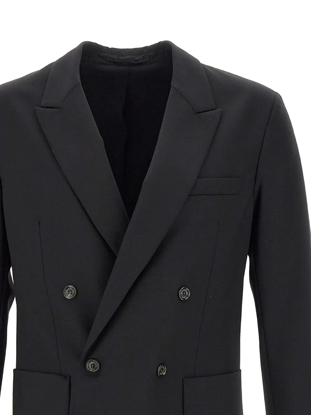 Paolo Pecora Blazer van wolblend Zwart