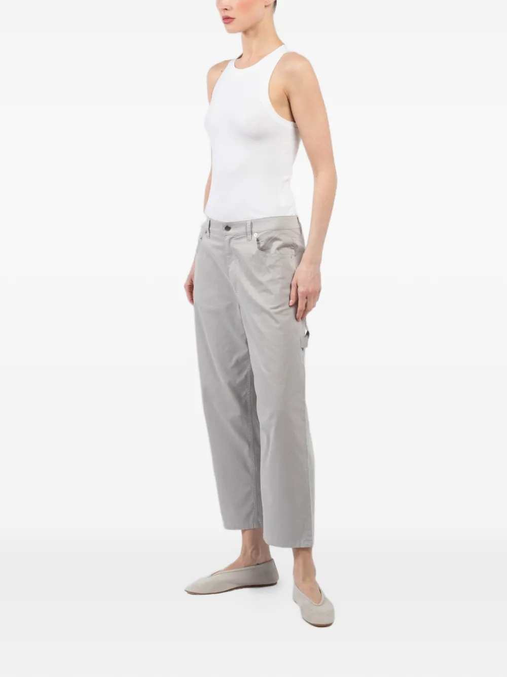 Belt-Loops Cropped Jeans