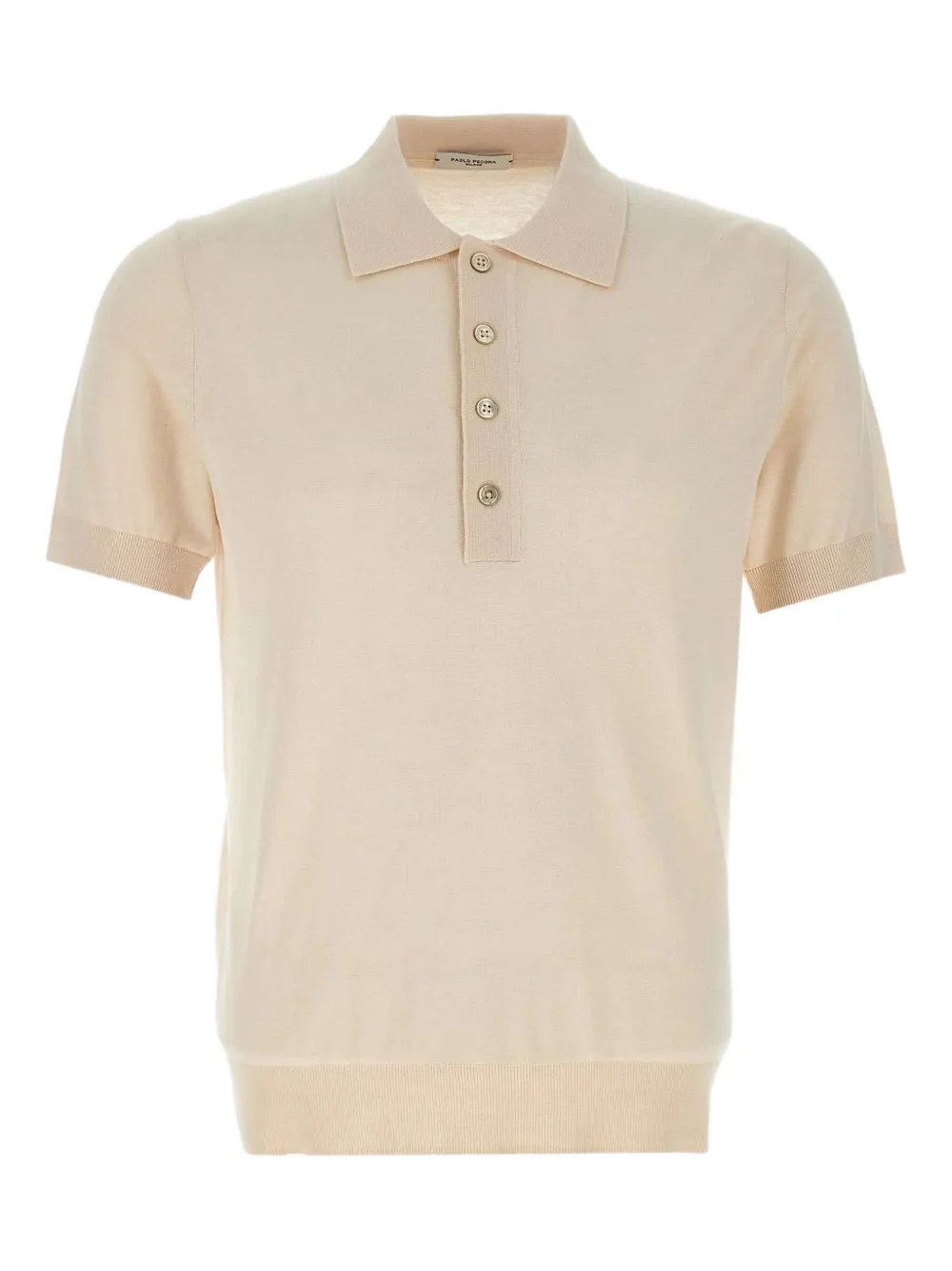 silk-blend polo shirt