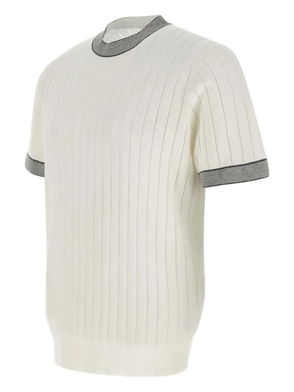 Paolo Pecora Ribgebreid T-shirt Wit
