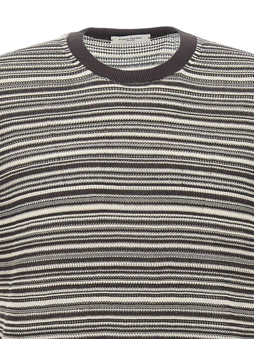 Paolo Pecora Gestreept T-shirt Bruin