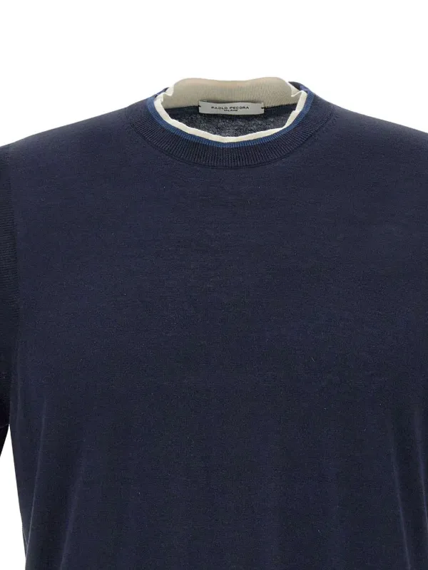 Tシャツ・カットソー PAOLO PECORA Men T Shirts LF07141576685 Blue Paolo Pecora silk-blend T-shirt | Blue | FARFETCH