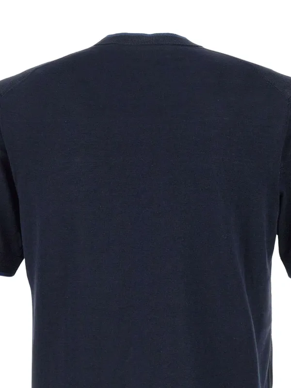 Paolo Pecora silk-blend T-shirt | Blue | FARFETCH