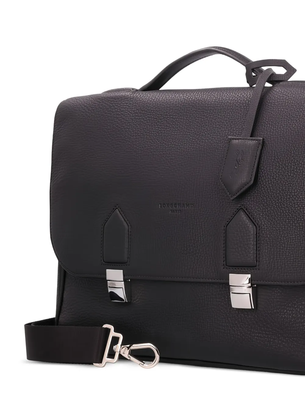 Longchamp Ulysse leather briefcase Zwart