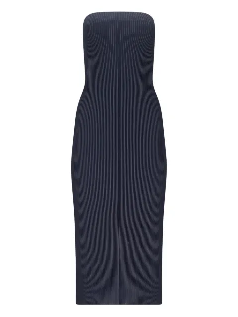 Max Mara ribbed strapless midi dress