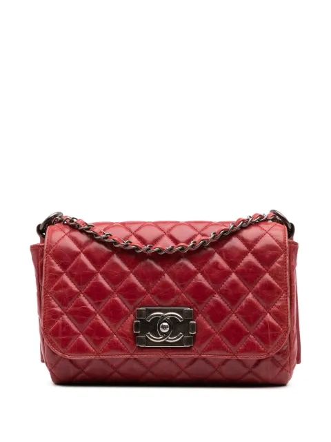 CHANEL Pre-Owned 2011 Quilted Glazed Calfskin Soft Boy Flap shoulder bag