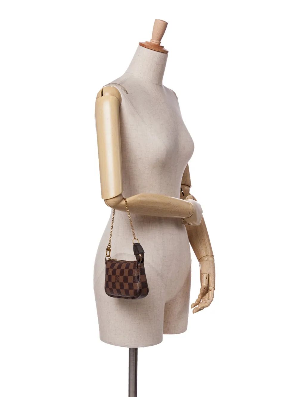 Louis Vuitton Pre-Owned 2019 Damier Ebene Mini Pochette Accessoires handbag | Pre-Owned | Image 2