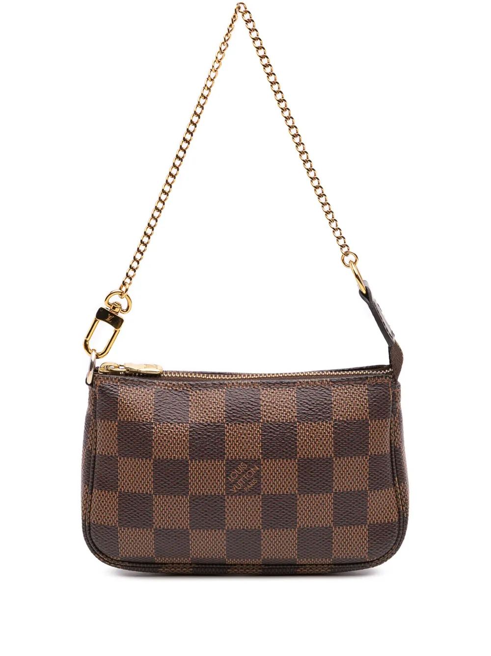 Pre-owned Louis Vuitton 2019 Damier Ebene Mini Pochette Accessoires Handbag