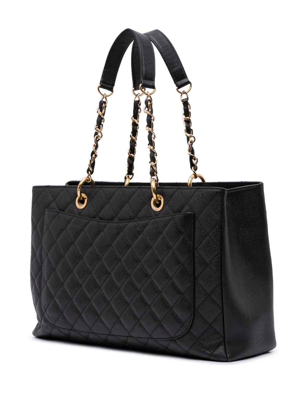 Pre-owned Chanel 2012 Caviar Grand Shopping Xl Tote Bag