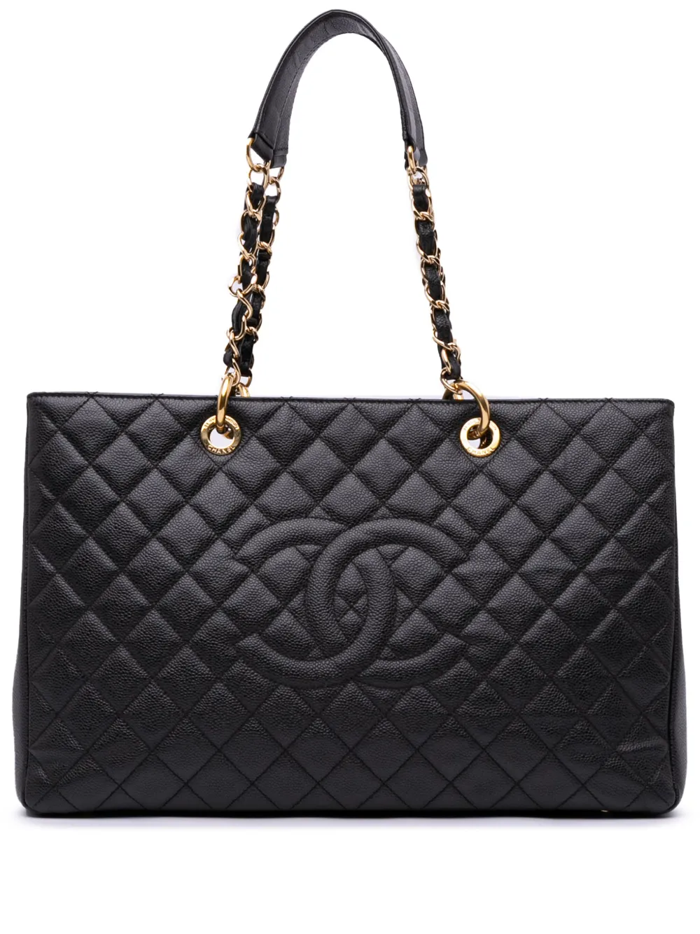 Pre-owned Chanel 2012 Caviar Grand Shopping Xl Tote Bag