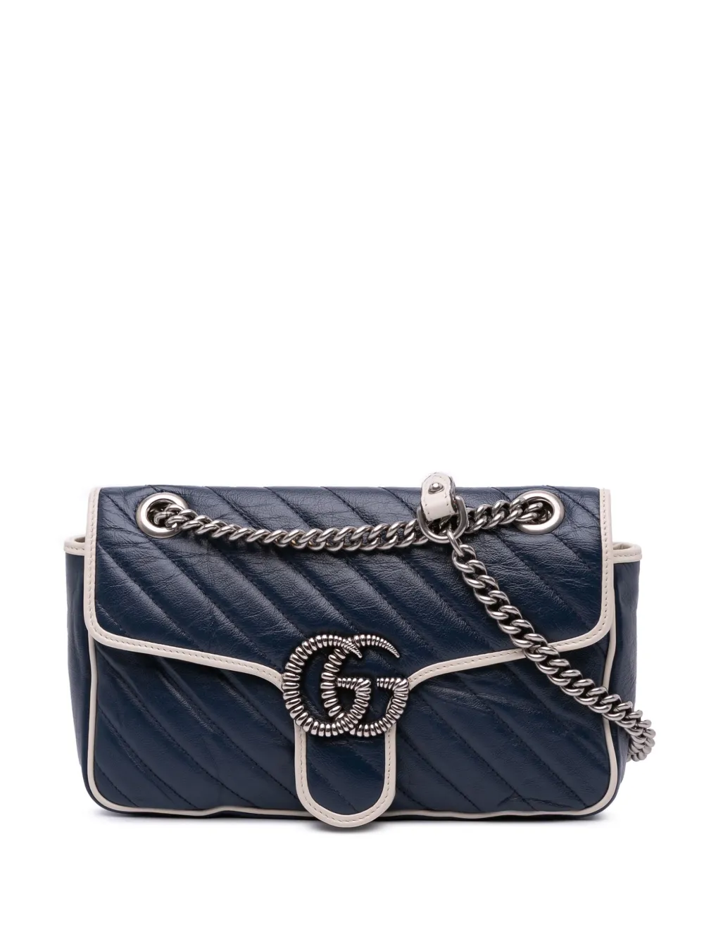 Gucci Pre-Owned 2016-2024 Small GG Marmont Leather Matelasse Torchon Gucci Pre-Owned 2016-2024 Small GG Marmont Leather Matelasse Torchon
