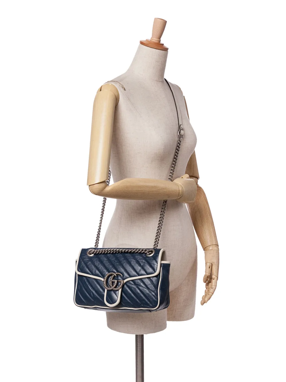 Gucci Pre-Owned 2016-2024 Small GG Marmont Leather Matelasse Torchon Flap crossbody bag | Pre-Owned | Image 2