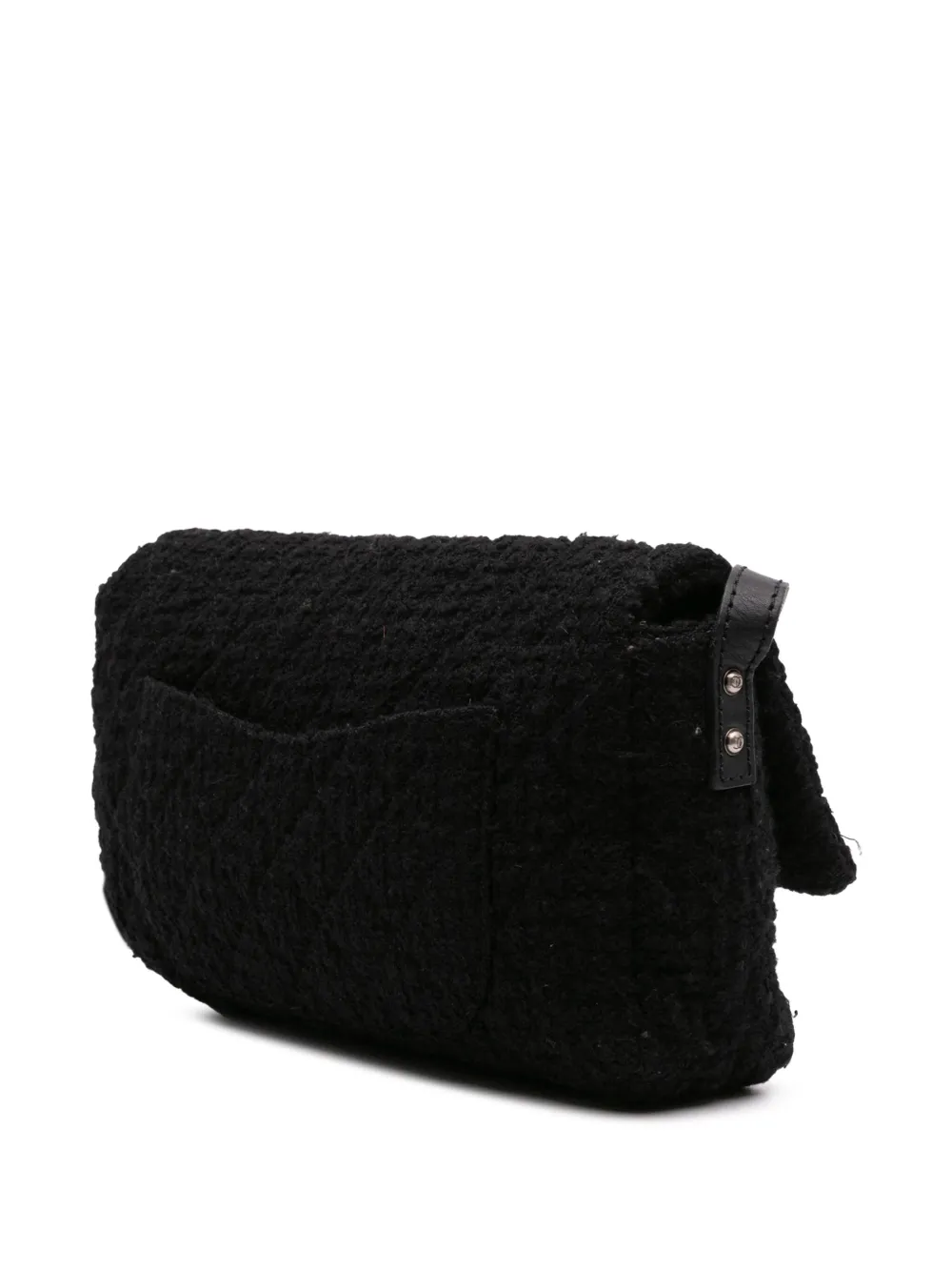 Pre-owned Chanel 2009-2010 Jumbo Reissue 2.55 Quilted Tweed Easy Messenger Flap Crossbody Bag