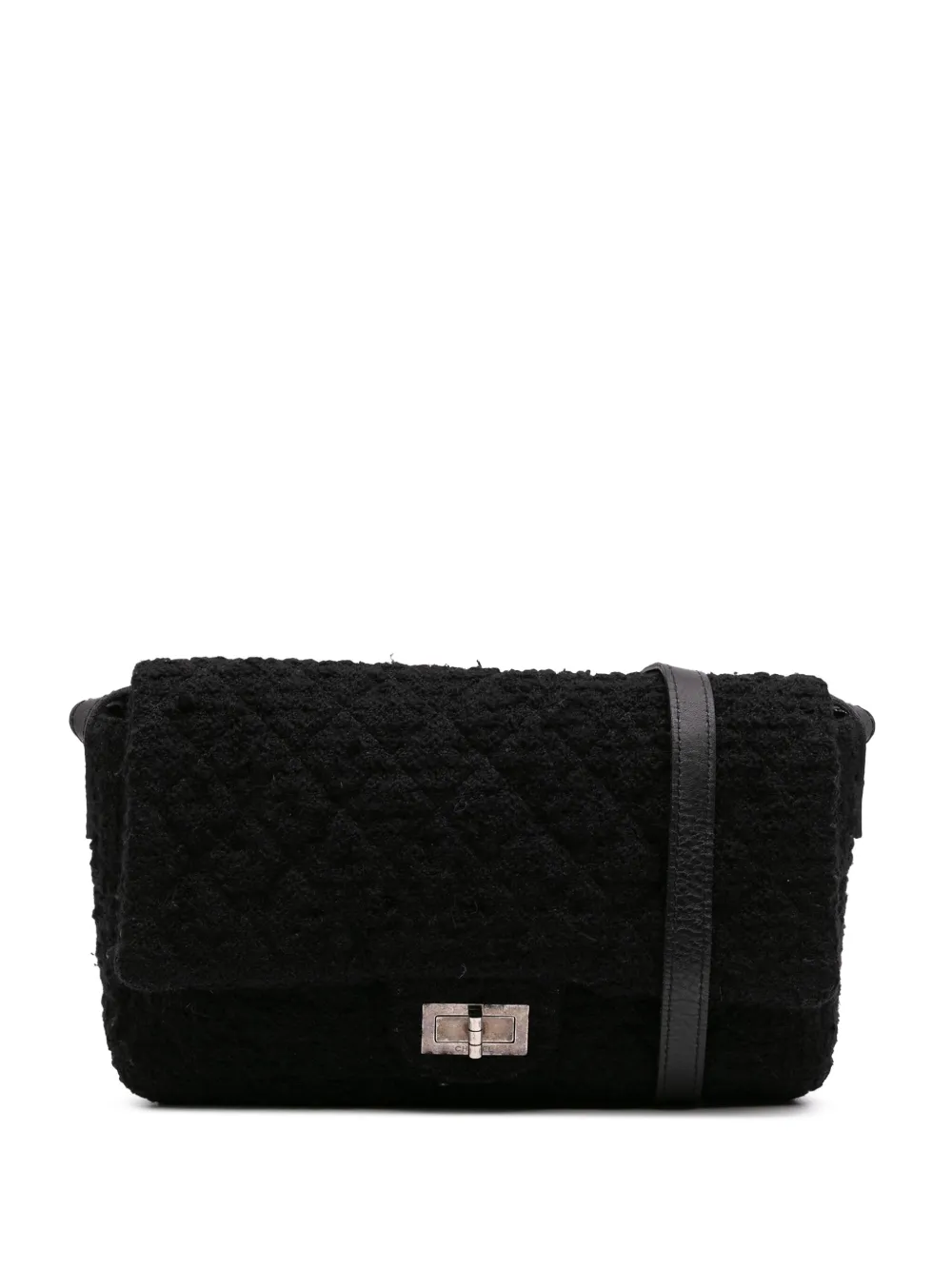 CHANEL Pre-Owned 2009-2010 ジャンボ リイシュー 2.55 マトラッセ ツイード イージーメッセンジャー フラップ CHANEL Pre-Owned 2009-2010 ジャンボ リイシュー 2.55 マトラッセ ツイード イージーメッセンジャー フラップ