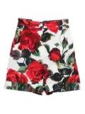 Dolce & Gabbana rose-print shorts - White