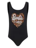 MC2 Saint Barth Kids logo-print swimsuit - Black