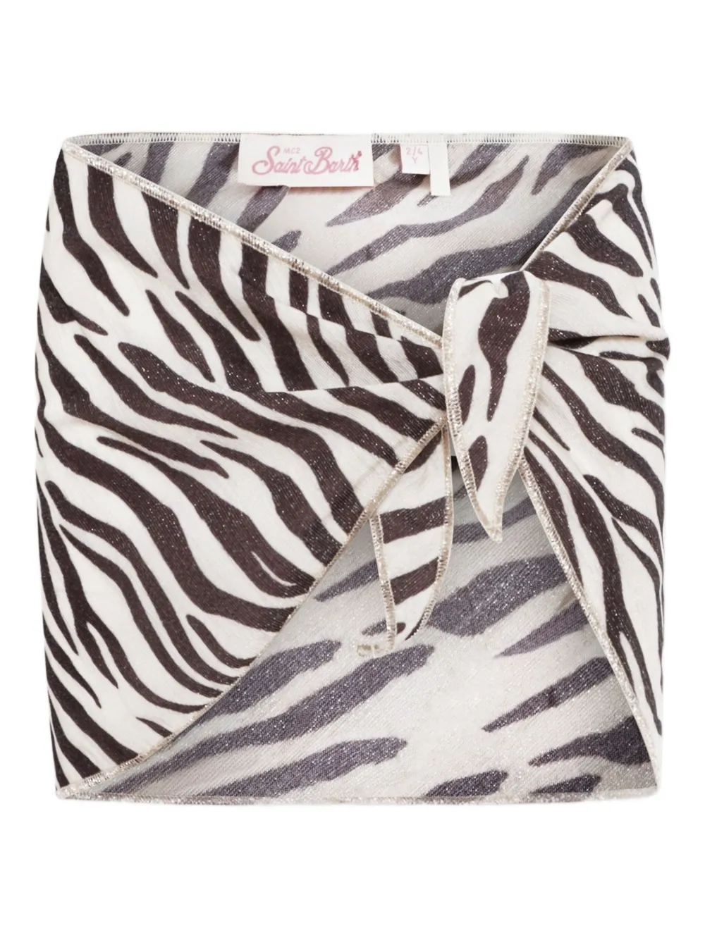 MC2 Saint Barth Kids zebra-print pareo | Neutrals | Image 1