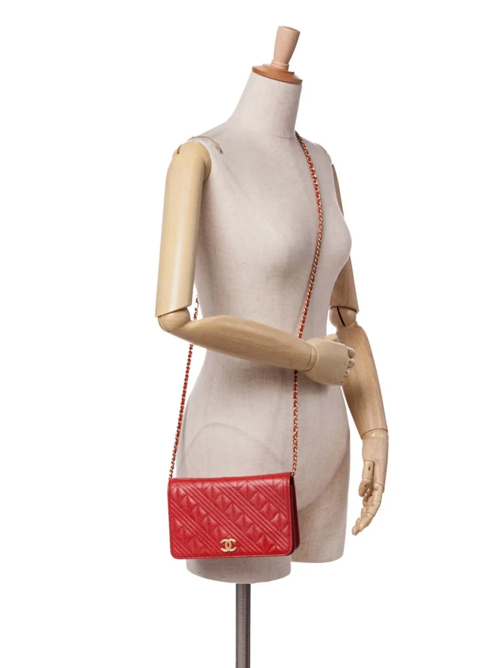 CHANEL Pre-Owned 2018 CC Mixed Quilt Caviar Wallet On Chain crossbody bag | Pre-Owned | Image 2