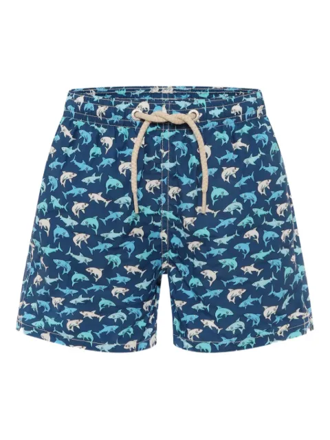 MC2 Saint Barth Kids shark-print swim shorts