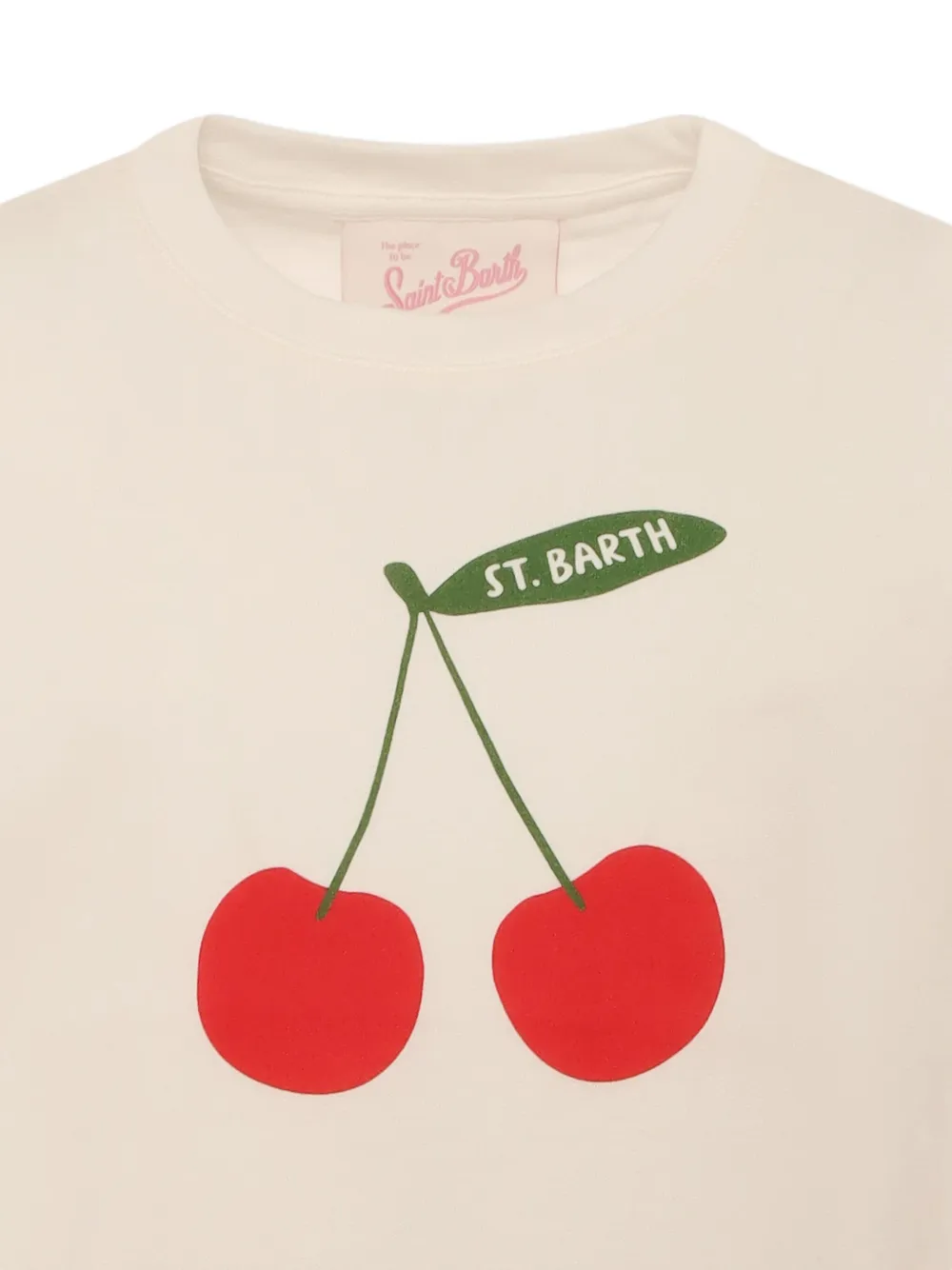 MC2 Saint Barth Kids T-shirt met kersenprint Beige