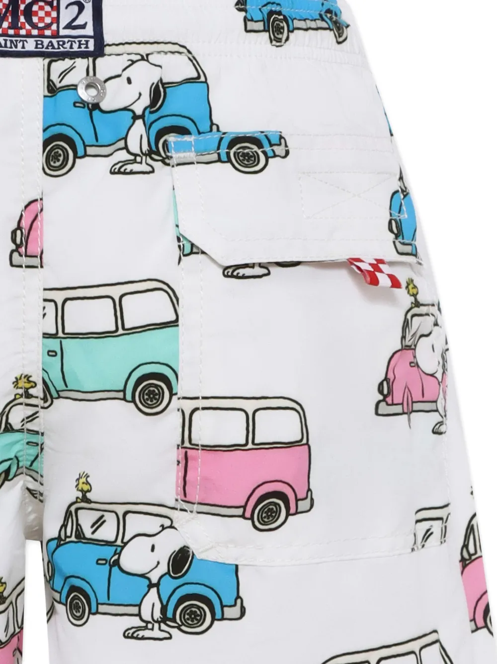 MC2 Saint Barth Kids Zwembroek met Snoopy-print Wit