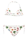 MC2 Saint Barth Kids graphic-print bikini - White