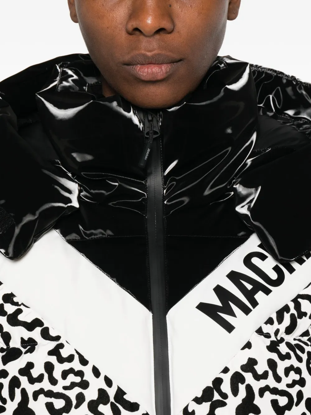 Mackage Kairi-flp Leopard-print Ski Jacket In Black