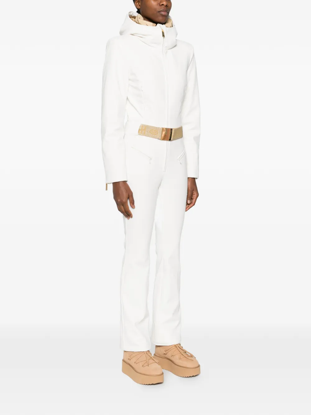  Goldbergh Vita Belted Ski Suit - White 