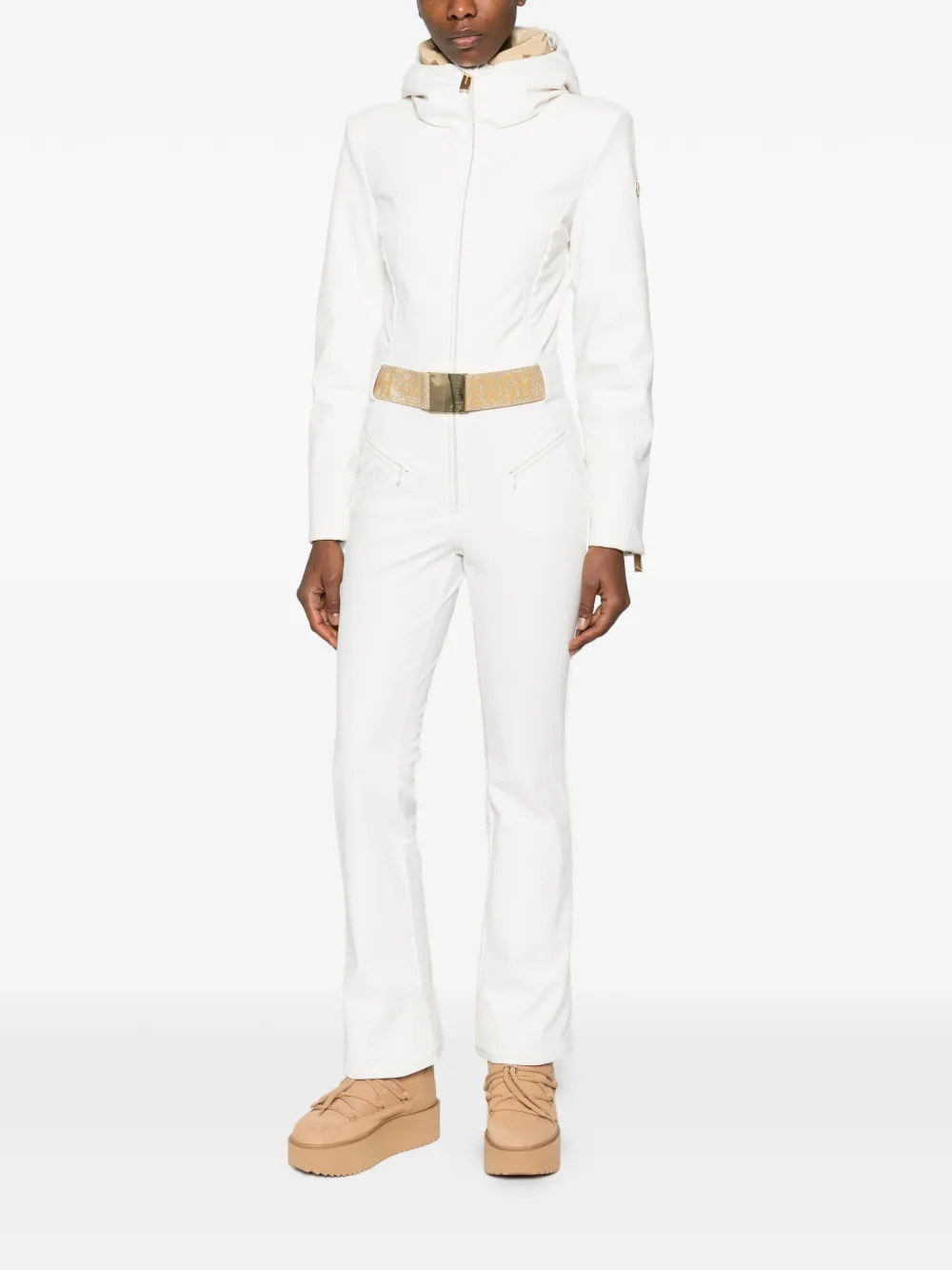  Goldbergh Vita Belted Ski Suit - White 