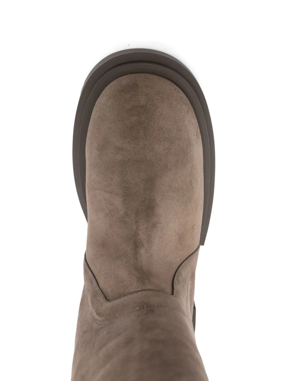 Rick Owens 70 mm Wader Bogun overknee laarzen Bruin