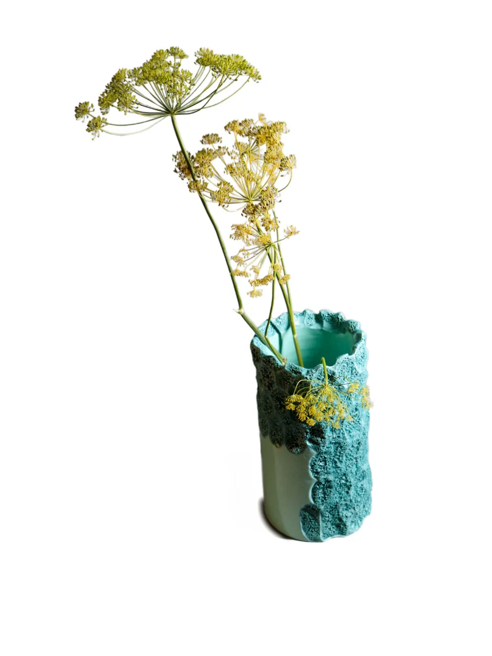 Editions Milano Oxymoron textured ceramic vase (15cm x 29cm) - Groen