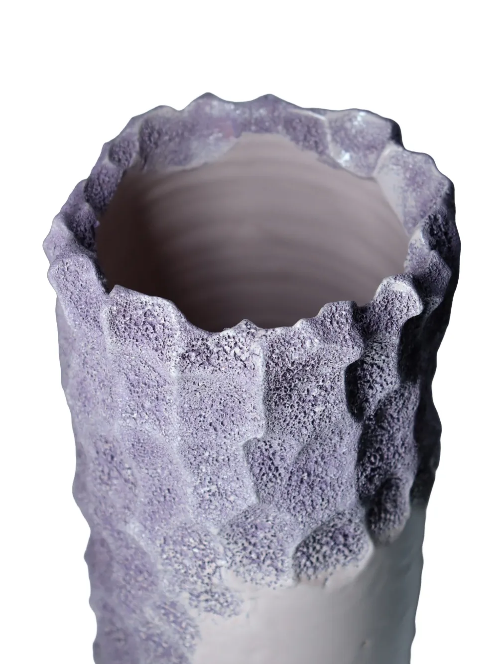 Editions Milano Oxymoron textured ceramic vase (15cm x 29cm) - Roze