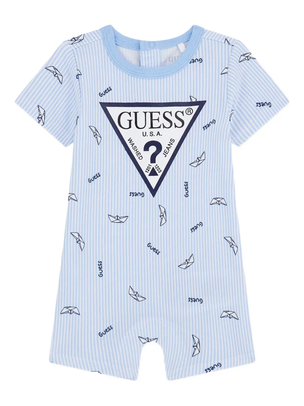 Guess kids Gestreepte romper Blauw