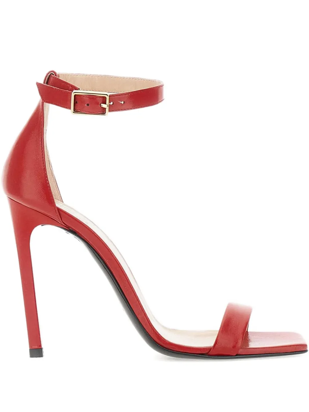 Fabi 110mm leather heeled pumps Red
