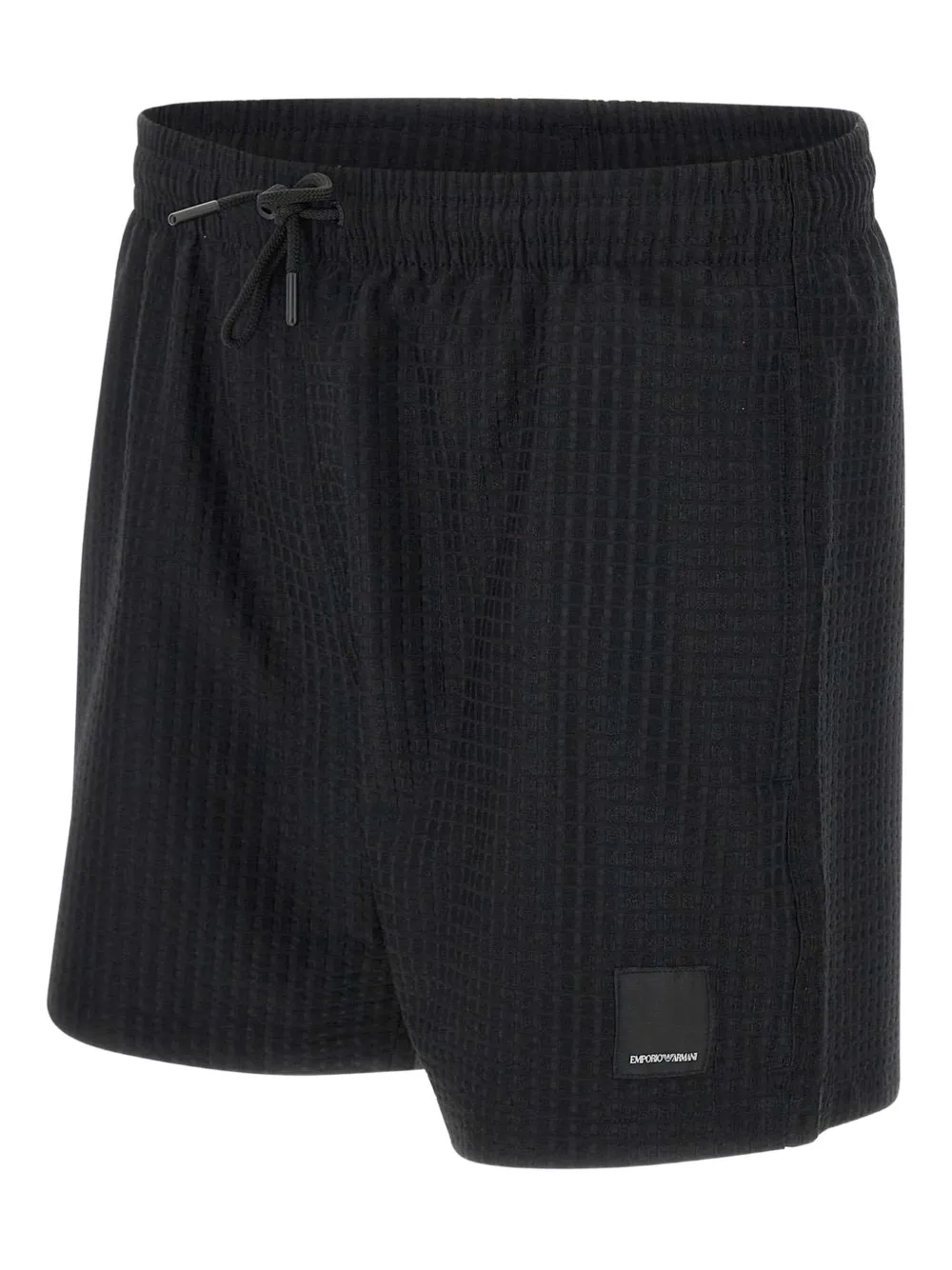 Emporio Armani Zwembroek met logopatch Zwart