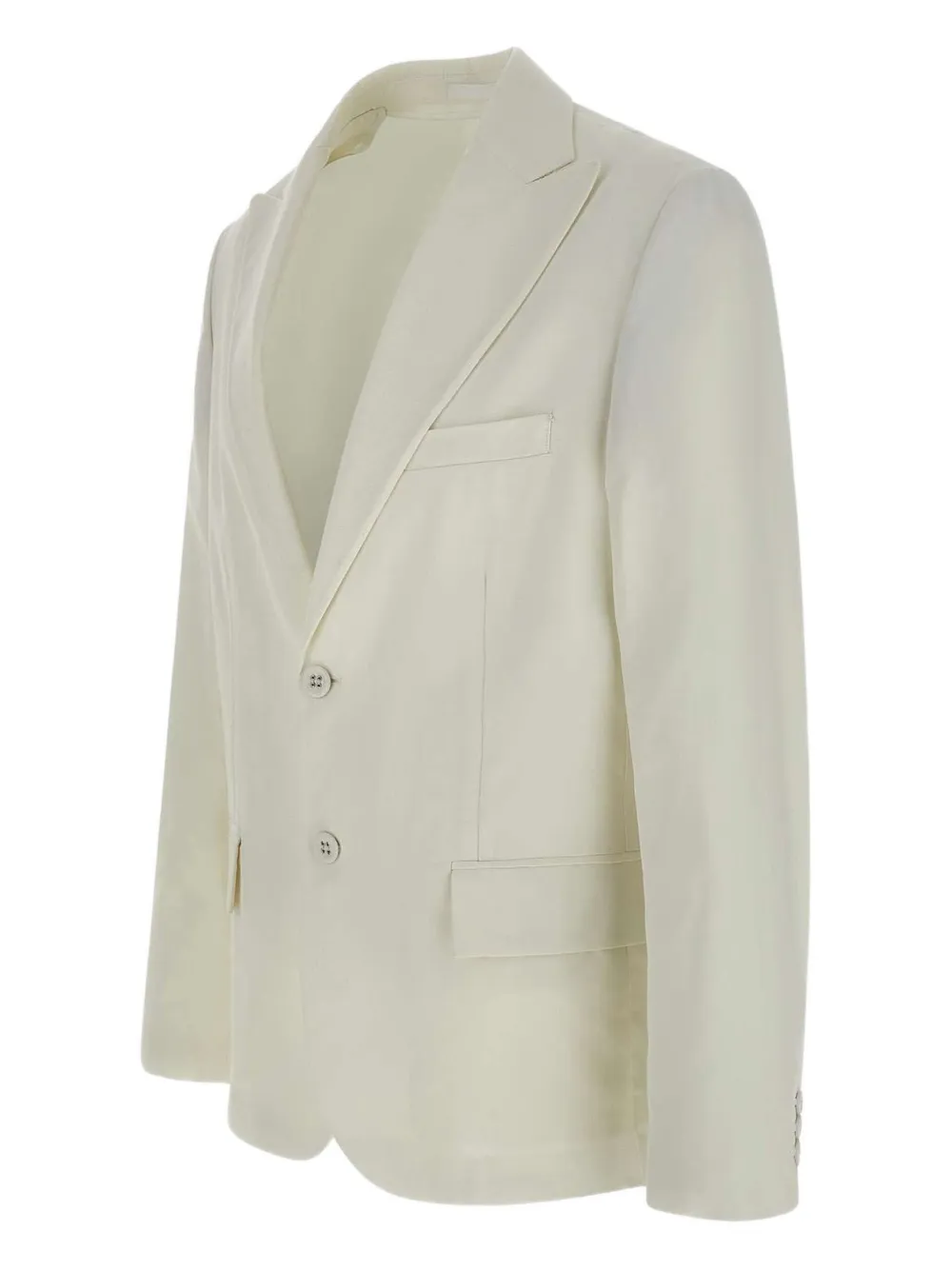Paolo Pecora Blazer met enkele rij knopen Wit