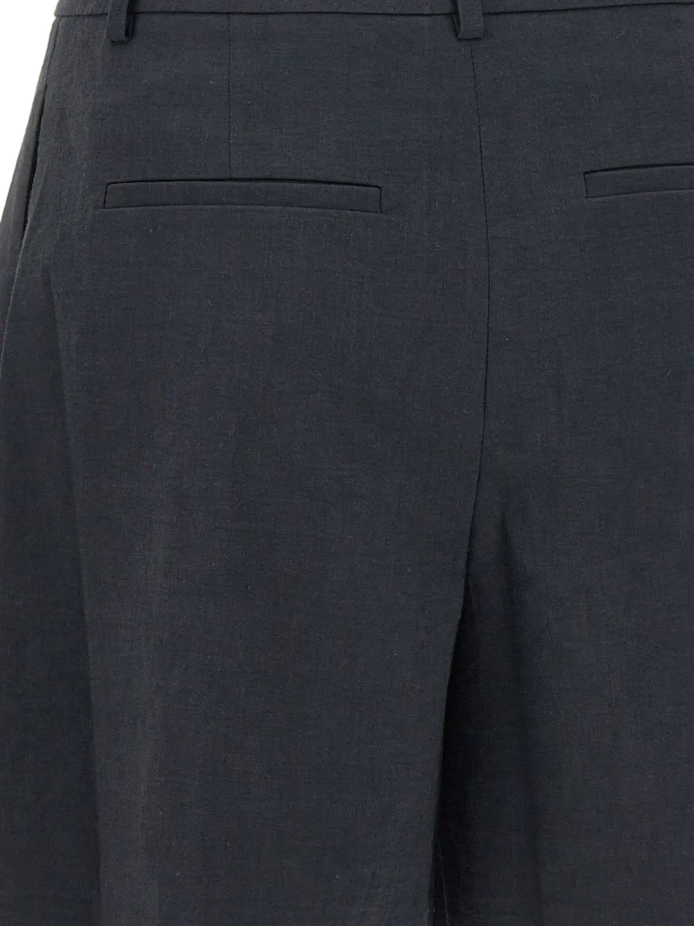 Theory Geplooide shorts Zwart