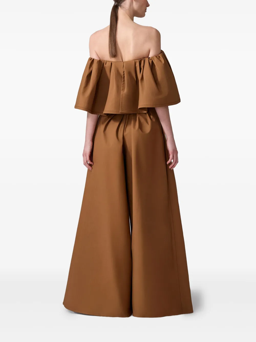 Carolina Herrera Top met ruches Bruin