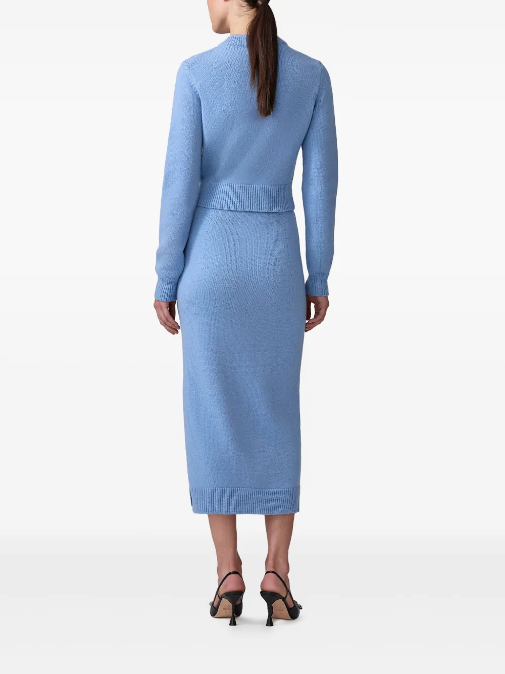 Carolina Herrera Gebreide kokerrok Blauw