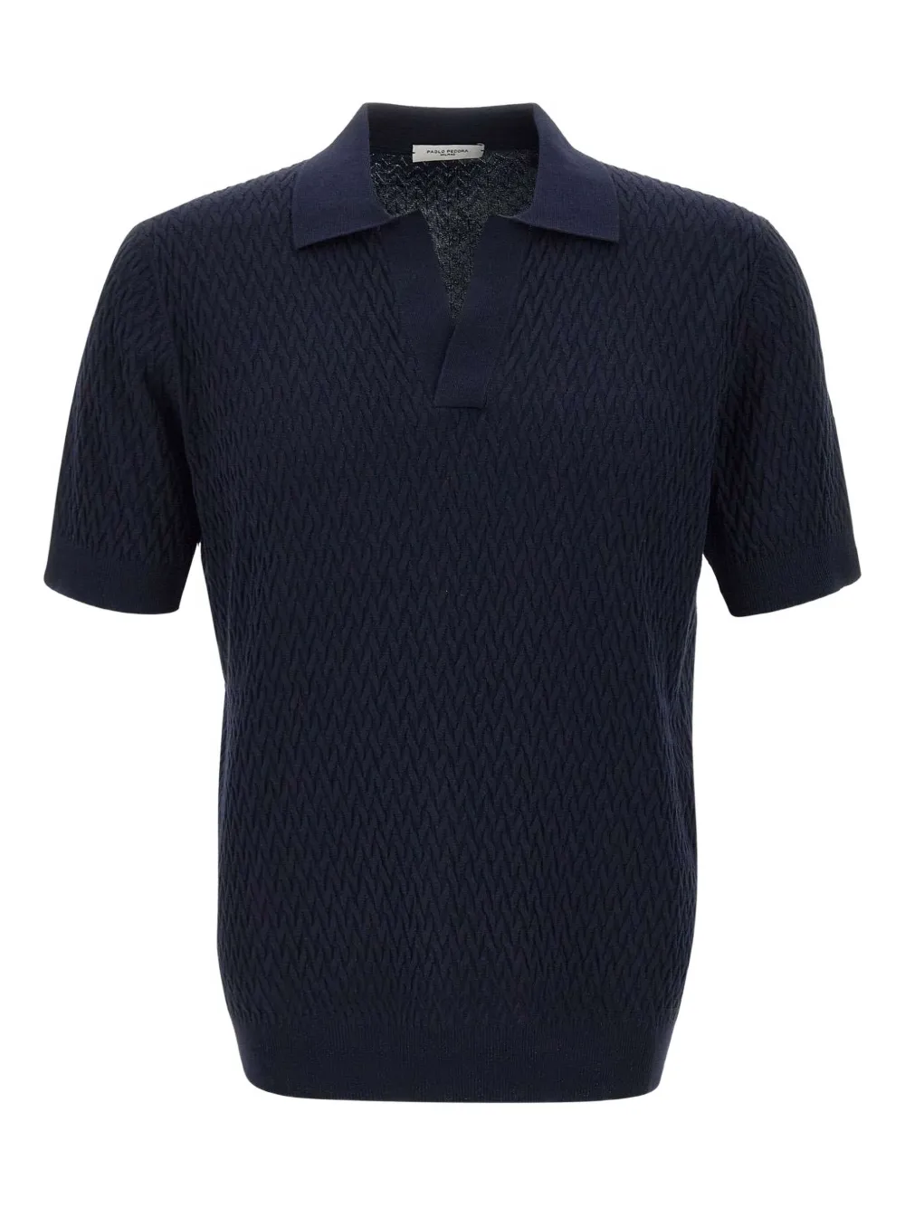 crepe polo shirt