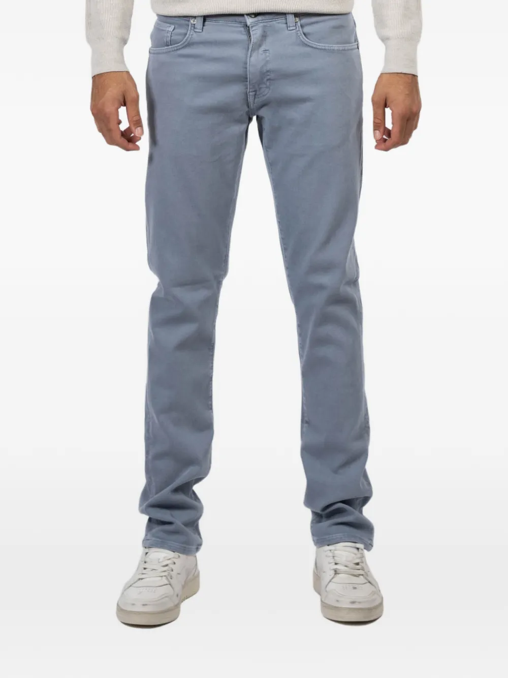 Jude Axe belt-loop trousers - Blu