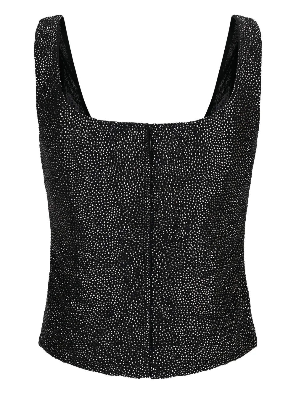 Giuseppe Di Morabito embellished square-neck top Zwart