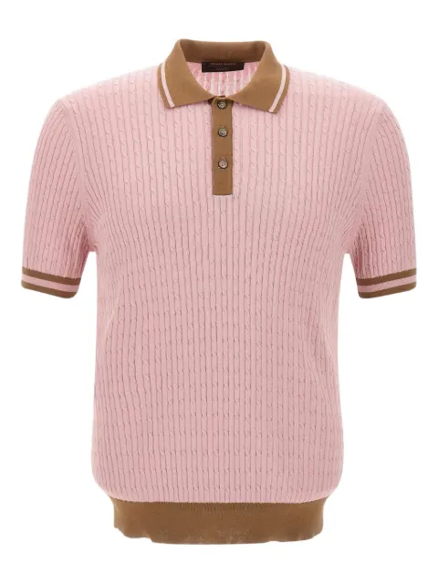 Gran Sasso cable-knit polo shirt