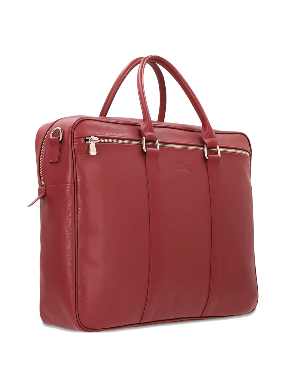 Longchamp Le Foulonne leather top-handle briefcase - Rood