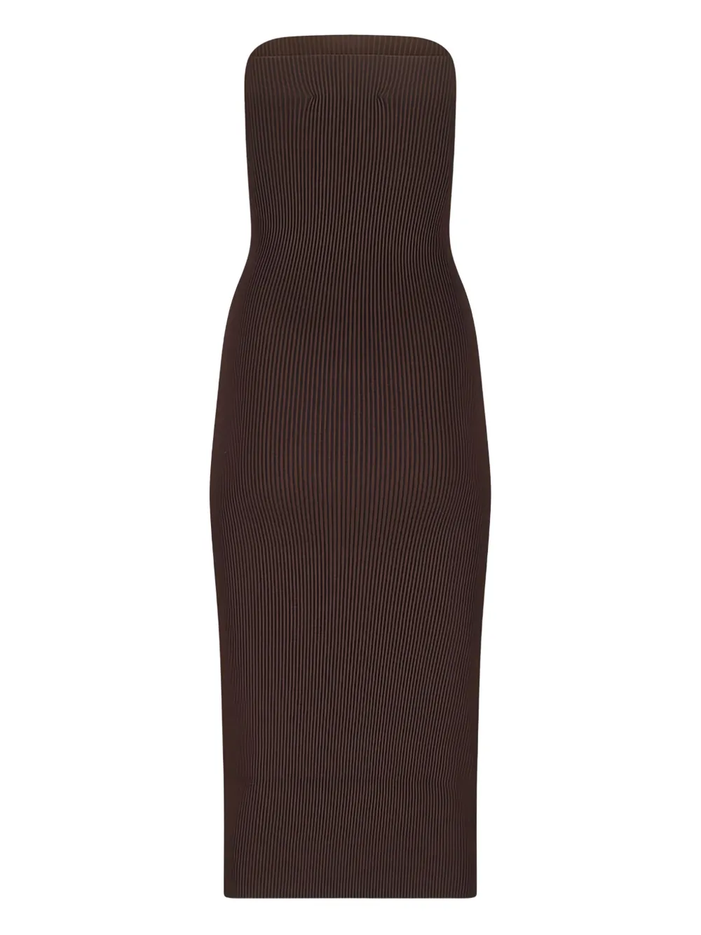 Max Mara ribbed strapless midi dress Bruin