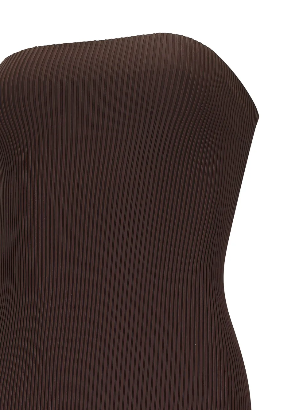 Max Mara ribbed strapless midi dress Bruin