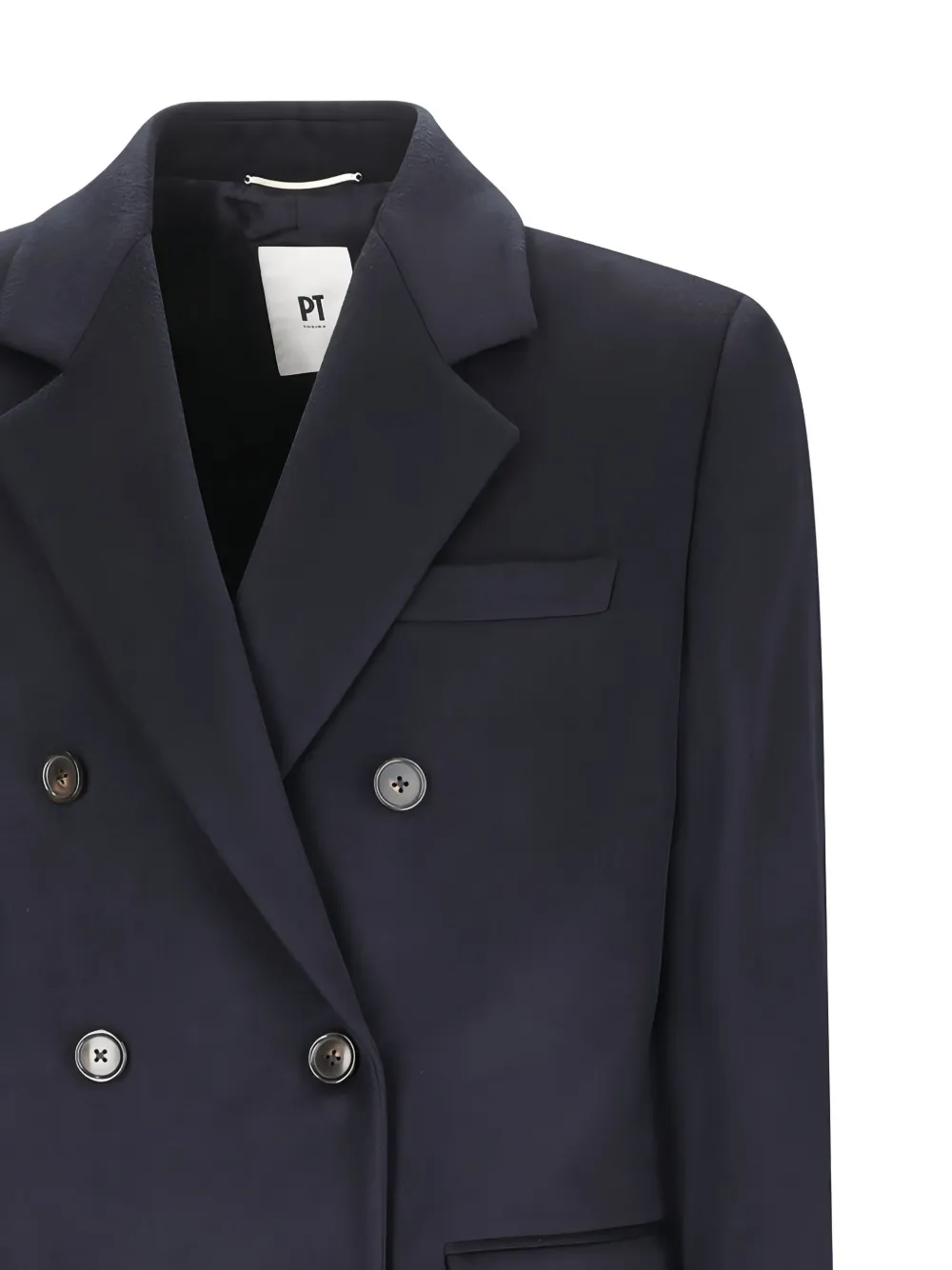 PT Torino double-breasted wool coat Blauw