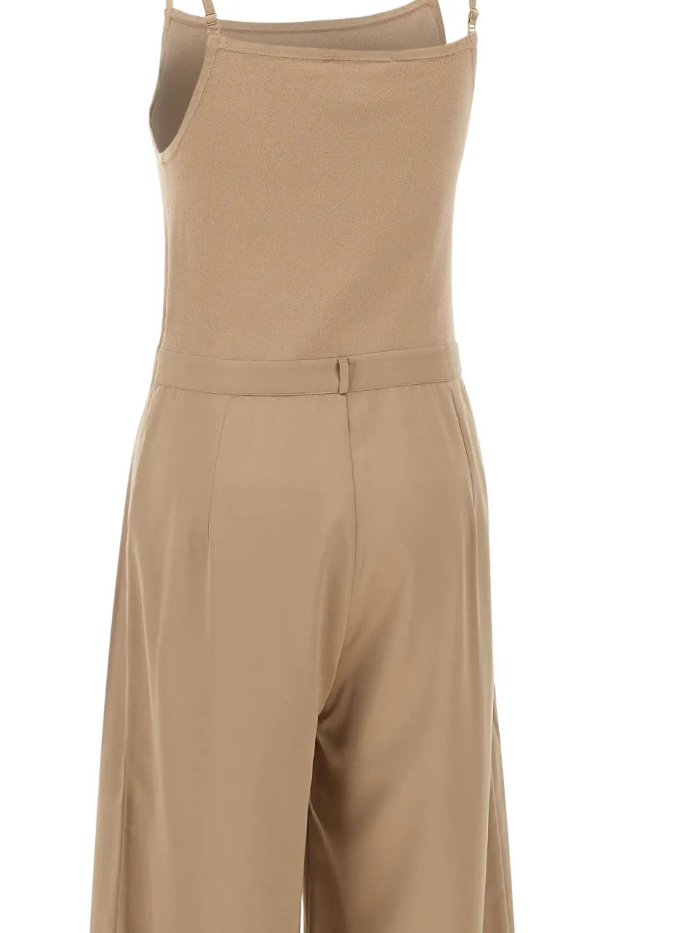 Kangra Cashmere Kangra Toffee Satin Knit Jumpsuit